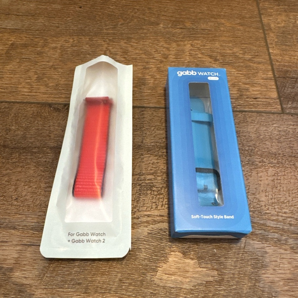 NEW! Set Of 2 Gabb Watchbands Blue & Red Bands For Gabb Watch & Gabb Watch 2